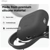 imageelago Compatible with AirPods Pro 3 Case  Premium Silicone Case with Carabiner Supports Wireless Charging Shock Resistant Full Protection Headphone Accessories StoneBlack