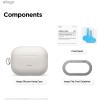imageelago Compatible with AirPods Pro 3 Case  Premium Silicone Case with Carabiner Supports Wireless Charging Shock Resistant Full Protection Headphone Accessories StoneStone