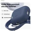 imageelago Compatible with AirPods Pro 3 Case  Premium Silicone Case with Carabiner Supports Wireless Charging Shock Resistant Full Protection Headphone Accessories StoneJean Indigo