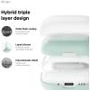 imageelago Liquid Hybrid Case Compatible with AirPods 4 Case Cover  Compatible with AirPods 4th Generation Case Triple Layer Protection Keychain Included Wireless Charging Shock Resistant BlackMint
