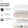 imageelago Liquid Hybrid Case Compatible with AirPods 4 Case Cover  Compatible with AirPods 4th Generation Case Triple Layer Protection Keychain Included Wireless Charging Shock Resistant BlackStone
