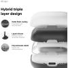 imageelago Liquid Hybrid Case Compatible with AirPods 4 Case Cover  Compatible with AirPods 4th Generation Case Triple Layer Protection Keychain Included Wireless Charging Shock Resistant BlackBlack