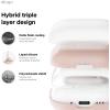 imageelago Liquid Hybrid Case Compatible with AirPods 4 Case Cover  Compatible with AirPods 4th Generation Case Triple Layer Protection Keychain Included Wireless Charging Shock Resistant BlackPink