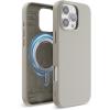 imageelago Magnetic Leather Case Compatible with iPhone 16 Pro Case Compatible with All MagSafe Accessories 63 inch  Builtin Magnets Vegan Leather Shockproof WaterResistant BlackLight Grey