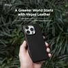 imageelago Magnetic Leather Case Compatible with iPhone 16 Pro Case Compatible with All MagSafe Accessories 63 inch  Builtin Magnets Vegan Leather Shockproof WaterResistant BlackBlack