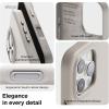 imageelago Magnetic Leather Case Compatible with iPhone 16 Pro Case Compatible with All MagSafe Accessories 63 inch  Builtin Magnets Vegan Leather Shockproof WaterResistant BlackLight Grey