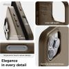 imageelago Magnetic Leather Case Compatible with iPhone 16 Pro Case Compatible with All MagSafe Accessories 63 inch  Builtin Magnets Vegan Leather Shockproof WaterResistant BlackTaupe