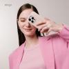 imageelago Magnetic Leather Case Compatible with iPhone 16 Pro Case Compatible with All MagSafe Accessories 63 inch  Builtin Magnets Vegan Leather Shockproof WaterResistant BlackLovely Pink