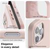 imageelago Magnetic Leather Case Compatible with iPhone 16 Pro Case Compatible with All MagSafe Accessories 63 inch  Builtin Magnets Vegan Leather Shockproof WaterResistant BlackLovely Pink