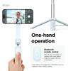 imageelago Magnetic Selfie Stick Tripod Compatible with MagSafe for iPhone and Galaxy Strong Magnetism Portable Lightweight Extendable Pouch Bluetooth Remote Guide Sticker Included Light BlueLight Blue