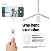 imageelago Magnetic Selfie Stick Tripod Compatible with MagSafe for iPhone and Galaxy Strong Magnetism Portable Lightweight Extendable Pouch Bluetooth Remote Guide Sticker Included Light BlueWhite