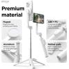 imageelago Magnetic Selfie Stick Tripod Compatible with MagSafe for iPhone and Galaxy Strong Magnetism Portable Lightweight Extendable Pouch Bluetooth Remote Guide Sticker Included Light BlueWhite