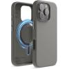 imageelago Magnetic Silicone Case Compatible with iPhone 16 Pro Max Case 69 Inch Compatible with All MagSafe Accessories  Builtin Magnets Soft Grip Silicone Shockproof StoneMedium Gray