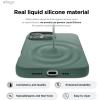 imageelago Magnetic Silicone Case Compatible with iPhone 16 Pro Max Case 69 Inch Compatible with All MagSafe Accessories  Builtin Magnets Soft Grip Silicone Shockproof StoneMidnight Green