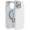 imageelago Magnetic Silicone Case Compatible with iPhone 16 Pro Max Case 69 Inch Compatible with All MagSafe Accessories  Builtin Magnets Soft Grip Silicone Shockproof StoneWhite