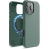 imageelago Magnetic Silicone Case Compatible with iPhone 16 Pro Max Case 69 Inch Compatible with All MagSafe Accessories  Builtin Magnets Soft Grip Silicone Shockproof StoneMidnight Green