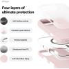imageelago Magnetic Silicone Case Compatible with iPhone 16 Pro Max Case 69 Inch Compatible with All MagSafe Accessories  Builtin Magnets Soft Grip Silicone Shockproof StoneLovely Pink