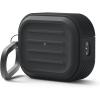 imageelago Armor Case Compatible with AirPods Pro 3 Case  Carabiner Included Supports Wireless Charging Shock Resistant Full Protection StoneBlack