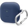 imageelago Compatible with AirPods 4 Case  Premium Silicone Case with Carabiner Supports Wireless Charging Shock Resistant Full Protection Headphone Accessories Nightglow BlueJean Indigo