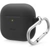 imageelago Compatible with AirPods 4 Case  Premium Silicone Case with Carabiner Supports Wireless Charging Shock Resistant Full Protection Headphone Accessories Nightglow BlueBlack
