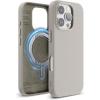 imageelago Magnetic Leather Case Compatible with iPhone 16 Pro Case Compatible with All MagSafe Accessories 63 inch  Builtin Magnets Vegan Leather Shockproof WaterResistant BlackLight Grey