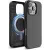 imageelago Magnetic Leather Case Compatible with iPhone 16 Pro Case Compatible with All MagSafe Accessories 63 inch  Builtin Magnets Vegan Leather Shockproof WaterResistant BlackBlack