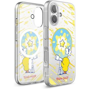 imageelago  LINE Friends 2025 Yellow Sally Collection Compatible with iPhone 16 Pro Max Strong Magnetic Durable Full Body Protection Screen ampamp Camera Protection Official MerchandiseiPhone 16