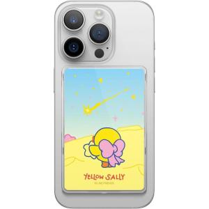 imageelago  LINE Friends 2025 Yellow Sally Collection Magnetic PC Wallet Card Holder Compatible with MagSafe for iPhone  Secure Phone Wallet Official Merchandise
