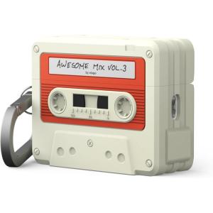 imageelago Cassette Tape Case Compatible with AirPods Pro 3 Case  Carabiner Included Supports Wireless Charging Shock Resistant Full Protection Headphone Accessories for Men for Women