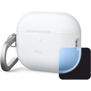 imageelago Compatible with AirPods Pro 3 Case  Premium Silicone Case with Carabiner Supports Wireless Charging Shock Resistant Full Protection Headphone Accessories StoneNightglow Blue