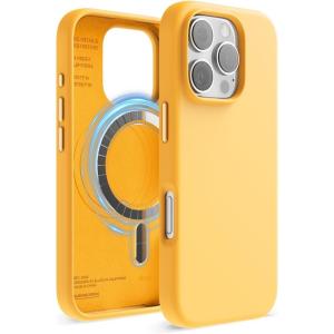 imageelago Magnetic Silicone Case Compatible with iPhone 16 Pro Max Case 69 Inch Compatible with All MagSafe Accessories  Builtin Magnets Soft Grip Silicone Shockproof StoneSunshine