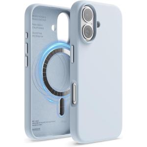 imageelago Magnetic Silicone Case Compatible with iPhone 16 Pro Max Case 69 Inch Compatible with All MagSafe Accessories  Builtin Magnets Soft Grip Silicone Shockproof StoneLight Blue