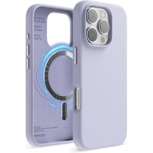 imageelago Magnetic Silicone Case Compatible with iPhone 16 Pro Max Case 69 Inch Compatible with All MagSafe Accessories  Builtin Magnets Soft Grip Silicone Shockproof StonePurple