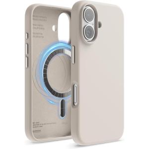 imageelago Magnetic Silicone Case Compatible with iPhone 16 Pro Max Case 69 Inch Compatible with All MagSafe Accessories  Builtin Magnets Soft Grip Silicone Shockproof StoneStone