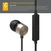 imageelago E502M Control Talk inEar Earphones with Mic Stereo 35mm Plug  Carrying Case Included ControlTalk with Built in Microphone Champagne GoldBlack