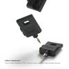 imageelago Keyring Headphone Splitter for iPhone iPad iPod Galaxy and Any Portable Device with 35mm Black