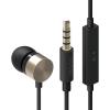 imageelago E502M Control Talk inEar Earphones with Mic Stereo 35mm Plug  Carrying Case Included ControlTalk with Built in Microphone Champagne GoldBlack