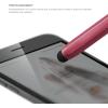 imageelago Stylus HexaCoral Blue  Premium Aluminum Classic Pencil Shape Replaceable Extra Tip Included  for iPad iPad Pro iPad Mini and iPhoneRed Pink