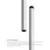 imageelago Stylus HexaCoral Blue  Premium Aluminum Classic Pencil Shape Replaceable Extra Tip Included  for iPad iPad Pro iPad Mini and iPhoneSilver
