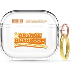 imageelago l MapleStory Collection Case Compatible with Apple AirPods 3 Durable TPU Material Reduced Yellowing Supports Wireless Charging Official Merchandise MapleStory Orange Mushroom