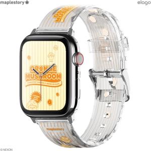 imageelago l MapleStory Collection Watch Band Compatible with Apple Watch Band 38mm 40mm 41mm 42mm 44mm 45mm compatible with iWatch Series 8SE276SE54321 Soft Protective Strap Official Merchandise MapleStory orange mushroom