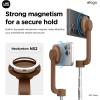 imageelago  LINE FRIENDS Brown Magnetic Selfie Stick Tripod Compatible with MagSafe for iPhone and Galaxy Strong Magnetism Portable Lightweight Extendable Pouch Remote Guide Official Merchandise