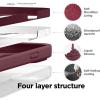 imageelago Compatible with iPhone 14 Pro Max Case Liquid Silicone Case Full Body Protective Cover Shockproof Slim Phone AntiScratch Soft Microfiber Lining 67 inch RedBurgundy