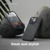 imageelago Compatible with iPhone 14 Pro Max Case Pebble Case Full Body Protective Cover Shockproof Special Pebble Coated Slim AntiScratch 67 inch Dark Grey