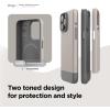imageelago Compatible with iPhone 15 Pro Max Case Compatible with MagSafe Glide Case Full Body Protective Cover Shockproof Slim Phone Case 67 inch Top Stone  Bottom Medium GreyTop Stone  Bottom Medium Grey