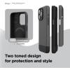 imageelago Compatible with iPhone 15 Pro Max Case Compatible with MagSafe Glide Case Full Body Protective Cover Shockproof Slim Phone Case 67 inch Top Stone  Bottom Medium GreyTop Dark Grey  Bottom Black