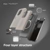 imageelago Compatible with iPhone 15 Pro Max Case Compatible with MagSafe Glide Case Full Body Protective Cover Shockproof Slim Phone Case 67 inch Top Stone  Bottom Medium GreyTop Stone  Bottom Medium Grey