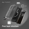 imageelago Compatible with iPhone 15 Pro Max Case Compatible with MagSafe Glide Case Full Body Protective Cover Shockproof Slim Phone Case 67 inch Top Stone  Bottom Medium GreyTop Dark Grey  Bottom Black