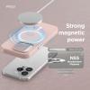 imageelago Magnetic Leather Case Compatible with iPhone 15 Pro Max Case Compatible with All MagSafe Accessories 67 inch  Builtin Magnets Vegan Leather Shockproof WaterResistant TaupeLovely Pink