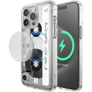 imageelago Cassette Tape 2 Magnetic Hybrid Case Compatible with iPhone 15 Durable Full Body Protection Raised Lip Screen ampamp Camera Protection CleariPhone 15 Pro Max